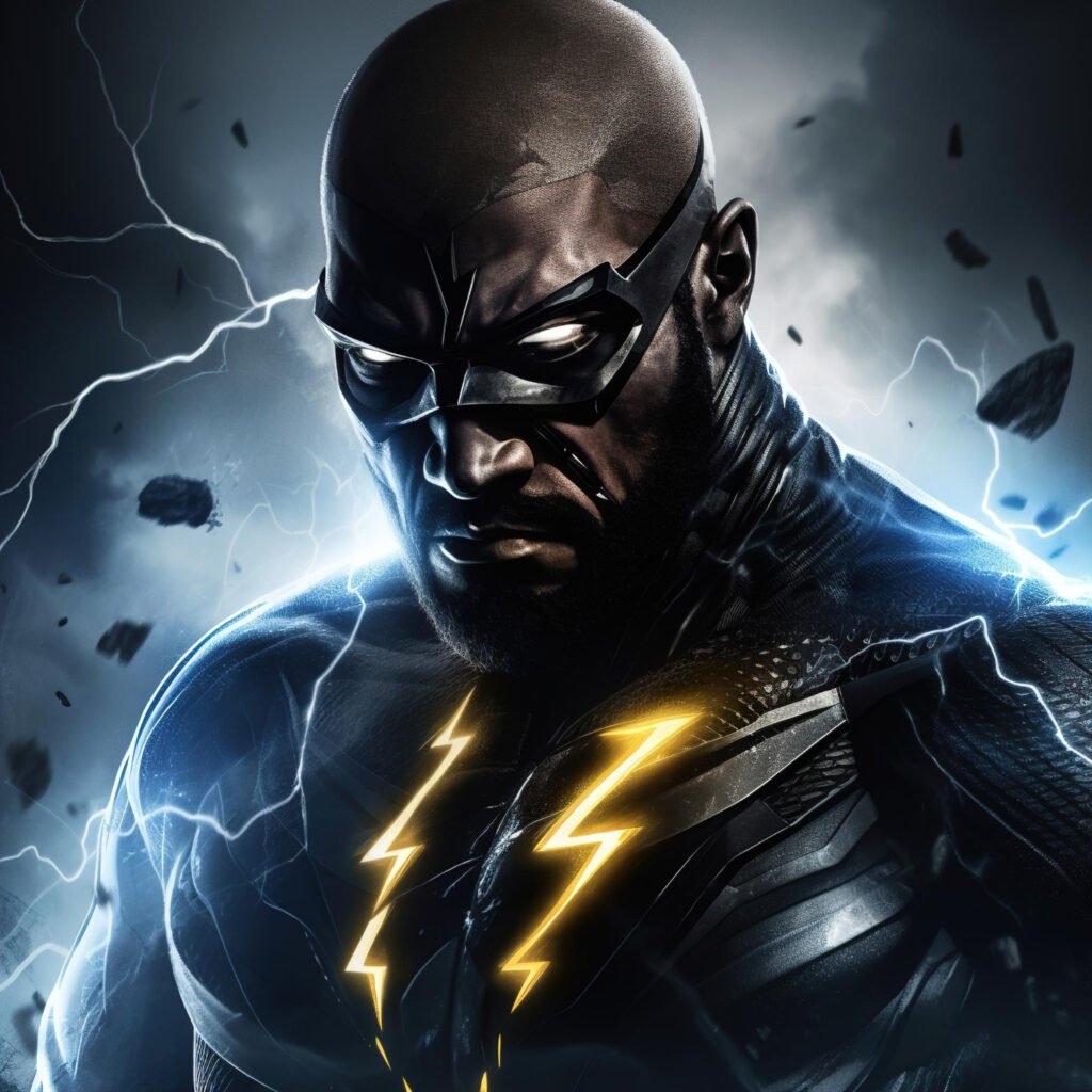 An Image of a Superhero Emitting Lightning Shockwaves 